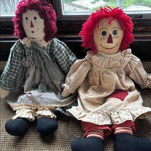 Classic Rag Doll Set with Red Hair --sold as a set. no callouts (my collection)